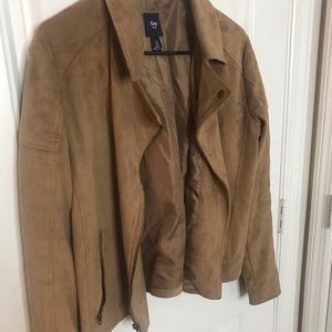 Tan Suede Moto Jacket